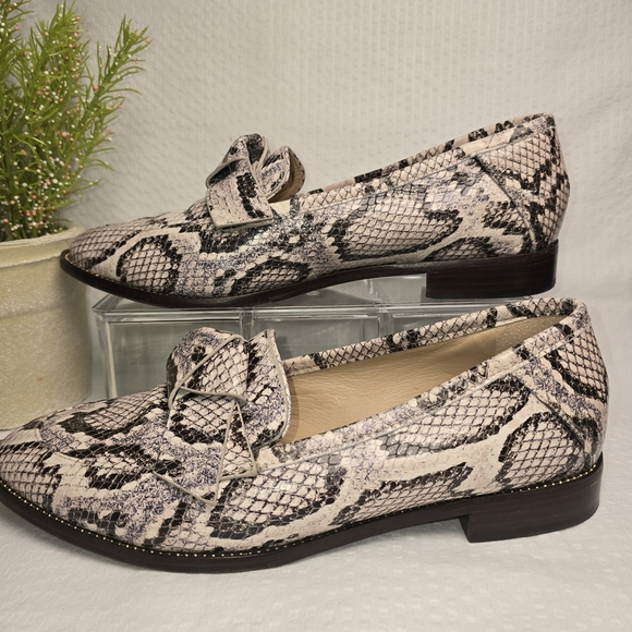 ANTONIO MELANI SNAKESKIN LOAFER DARLENE SLIP ON ANIMAL PRINT SIZE 8.5 EUC - Picture 2 of 8